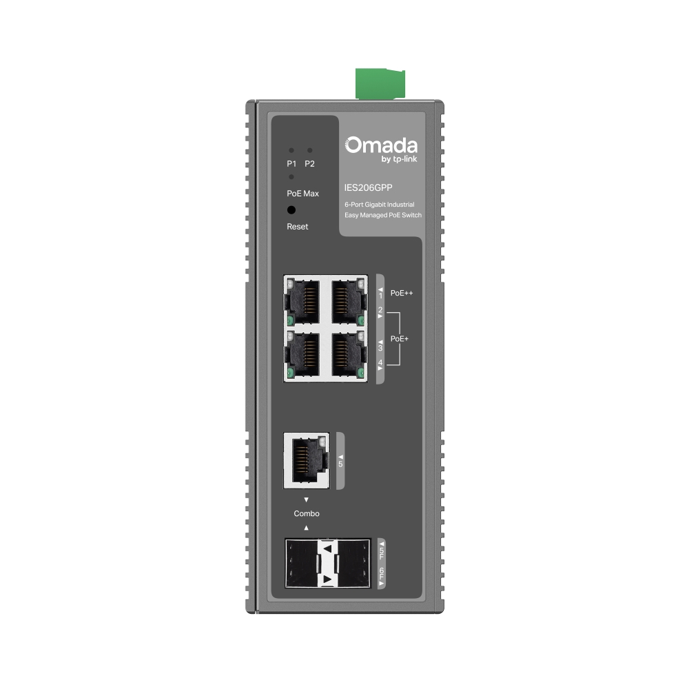 Thiết bị chuyển mạch TP-Link IES206GPP | Omada 6-Port Gigabit Industrial Easy Managed Switch with 3-Port PoE+ and 1-Port PoE++-2