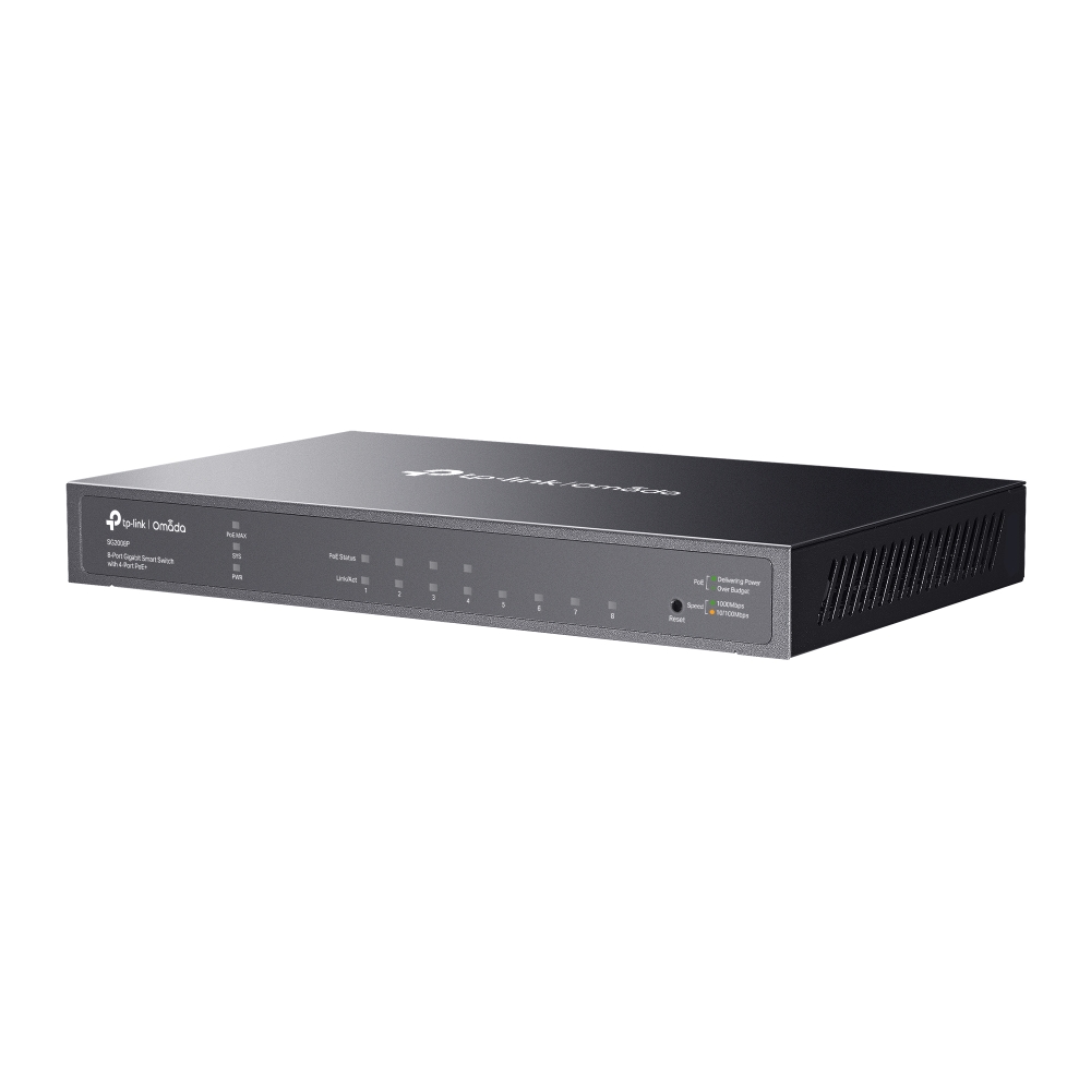 Thiết bị chuyển mạch TP-Link SG2008P | Omada 8-Port Gigabit Smart Switch with 4-Port PoE+-3