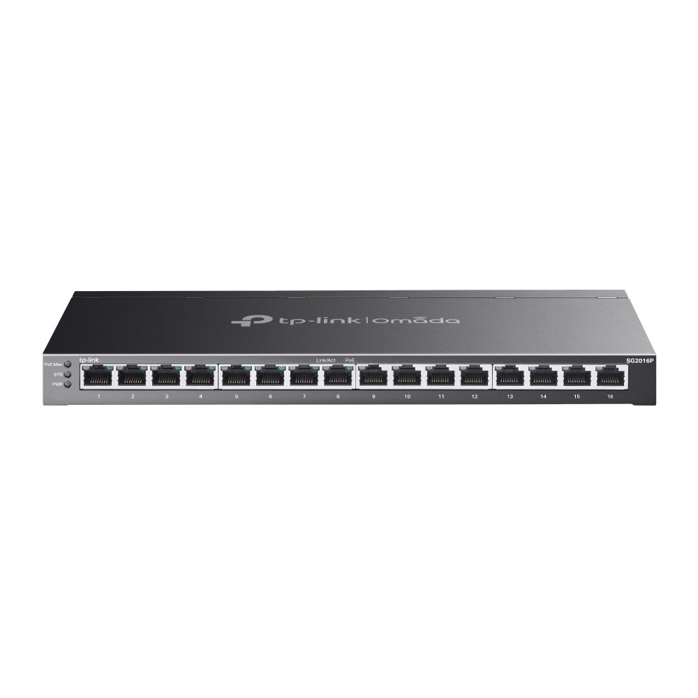 Thiết bị chuyển mạch TP-Link SG2016P | Omada 16-Port Gigabit Smart Switch with 8-Port PoE+-1