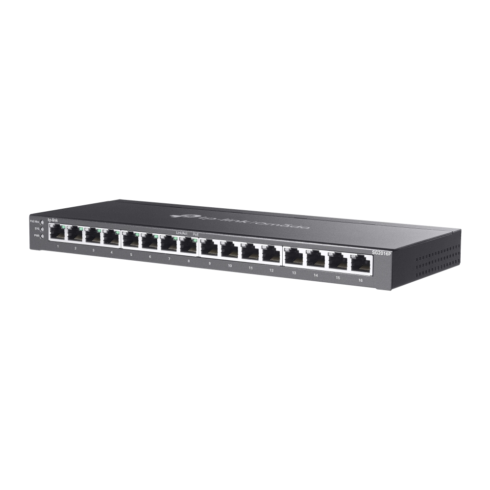 Thiết bị chuyển mạch TP-Link SG2016P | Omada 16-Port Gigabit Smart Switch with 8-Port PoE+-3