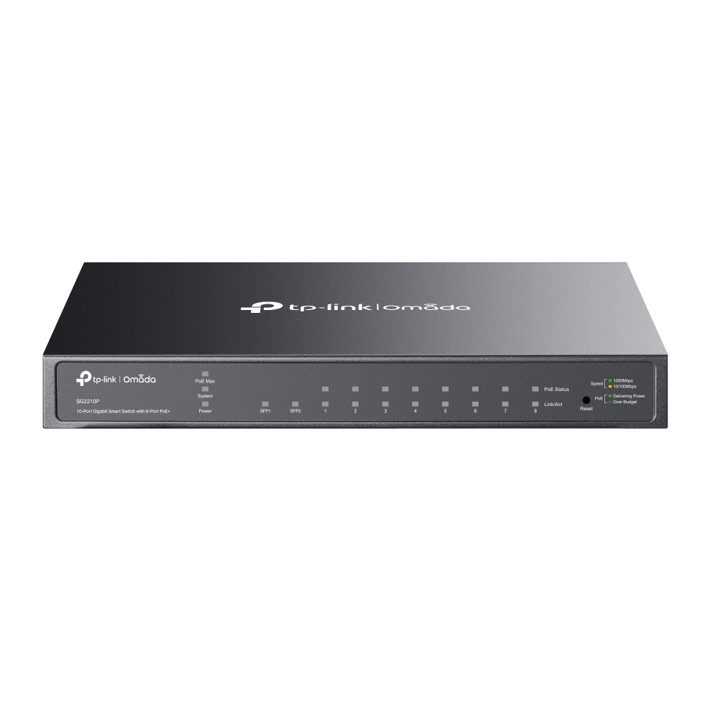 Thiết bị chuyển mạch TP-Link SG2210P | Switch Omada thông minh 10 cổng Gigabit với 8 cổng PoE+-1