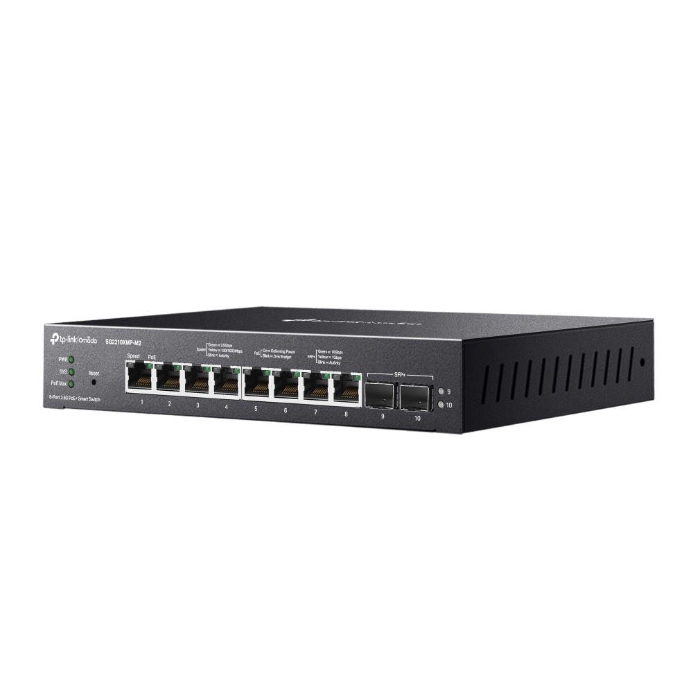 Thiết bị chuyển mạch TP-Link SG2210XMP-M2 | Omada 8-Port 2.5GBASE-T and 2-Port 10GE SFP+ Smart Switch with 8-Port PoE+-2