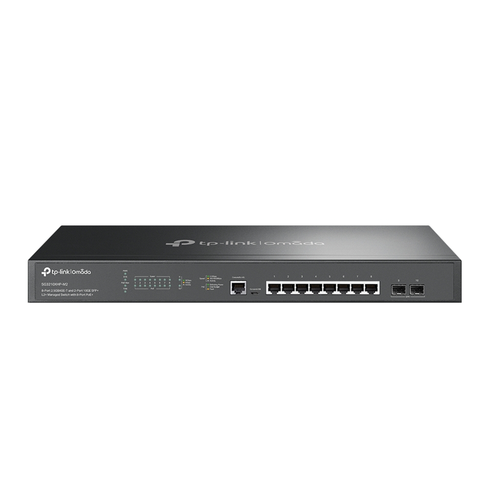 Thiết bị chuyển mạch TP-Link SG3210XHP-M2 | Switch Omada quản lý L2+ 8 cổng 2.5GBASE-T và 2 cổng 10GE SFP+ với 8 cổng PoE+-1