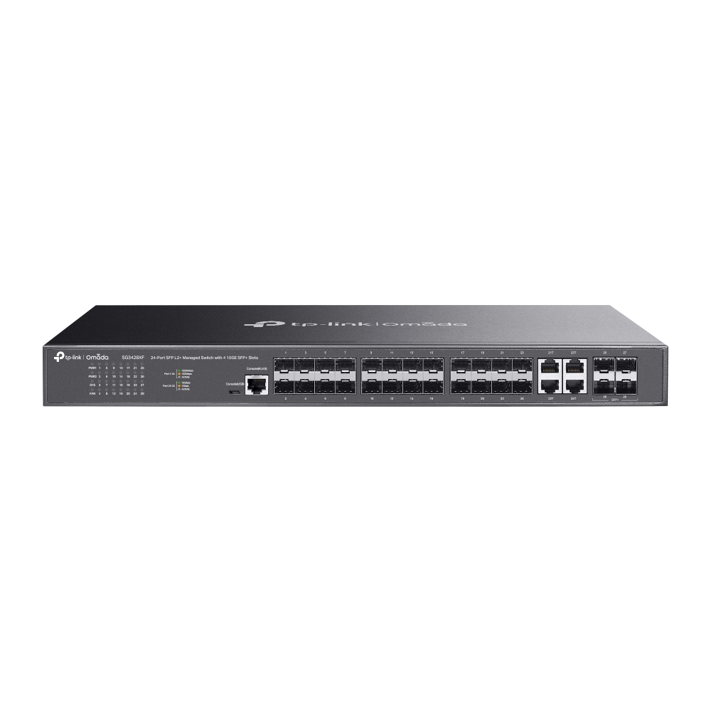 Thiết bị chuyển mạch TP-Link SG3428XF | Omada 24-Port SFP L2+ Managed Switch with 4 10GE SFP+ Slots-1