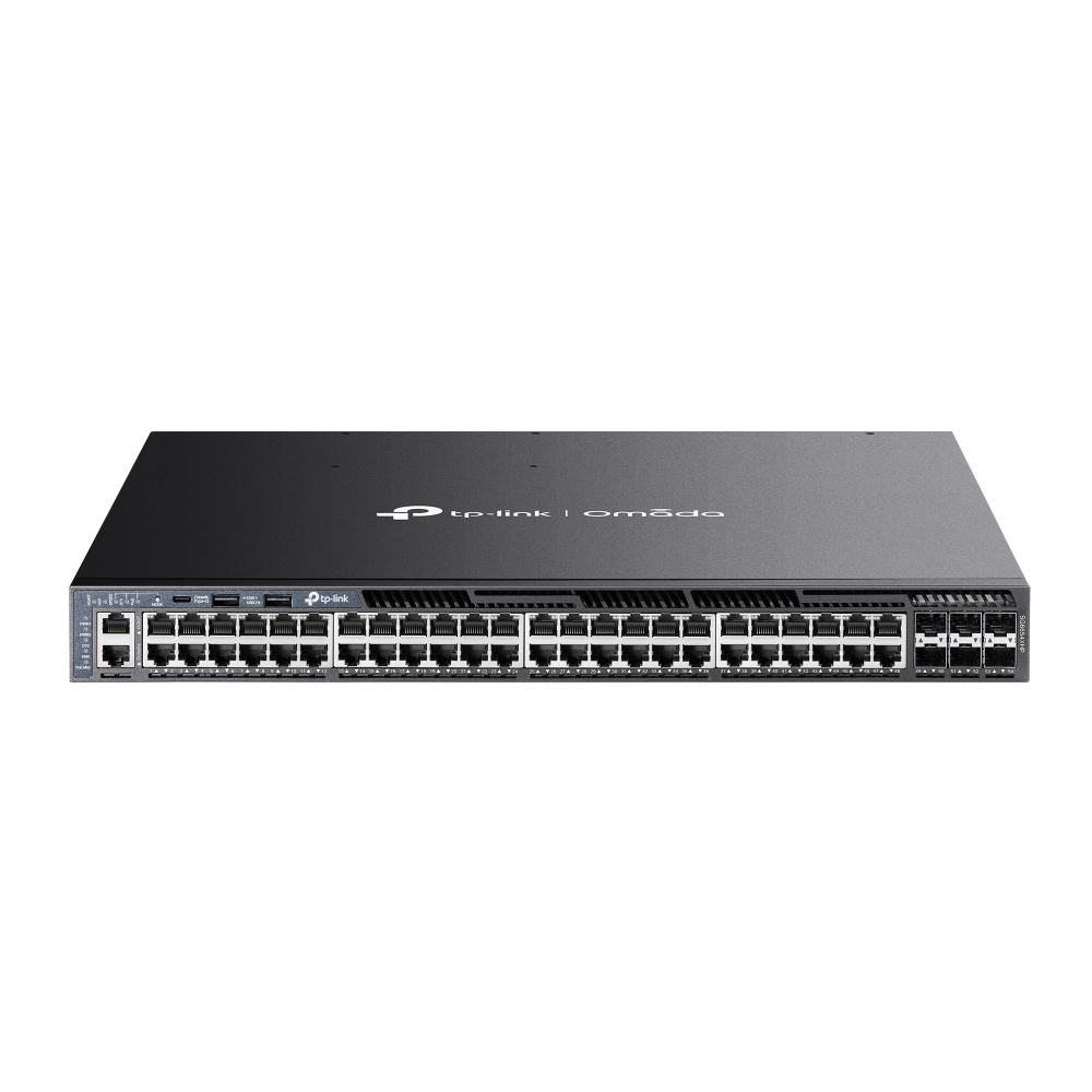 Thiết bị chuyển mạch TP-Link SG6654XHP | Switch Managed L3 Omada PoE+ 48 Cổng Gigabit Có Thể Xếp Chồng với 6 Khe Cắm 10G-1